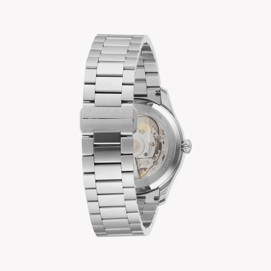 Gucci G-Timeless 38mm Automatic Green Bee Dial Bracelet Watch YA1264176